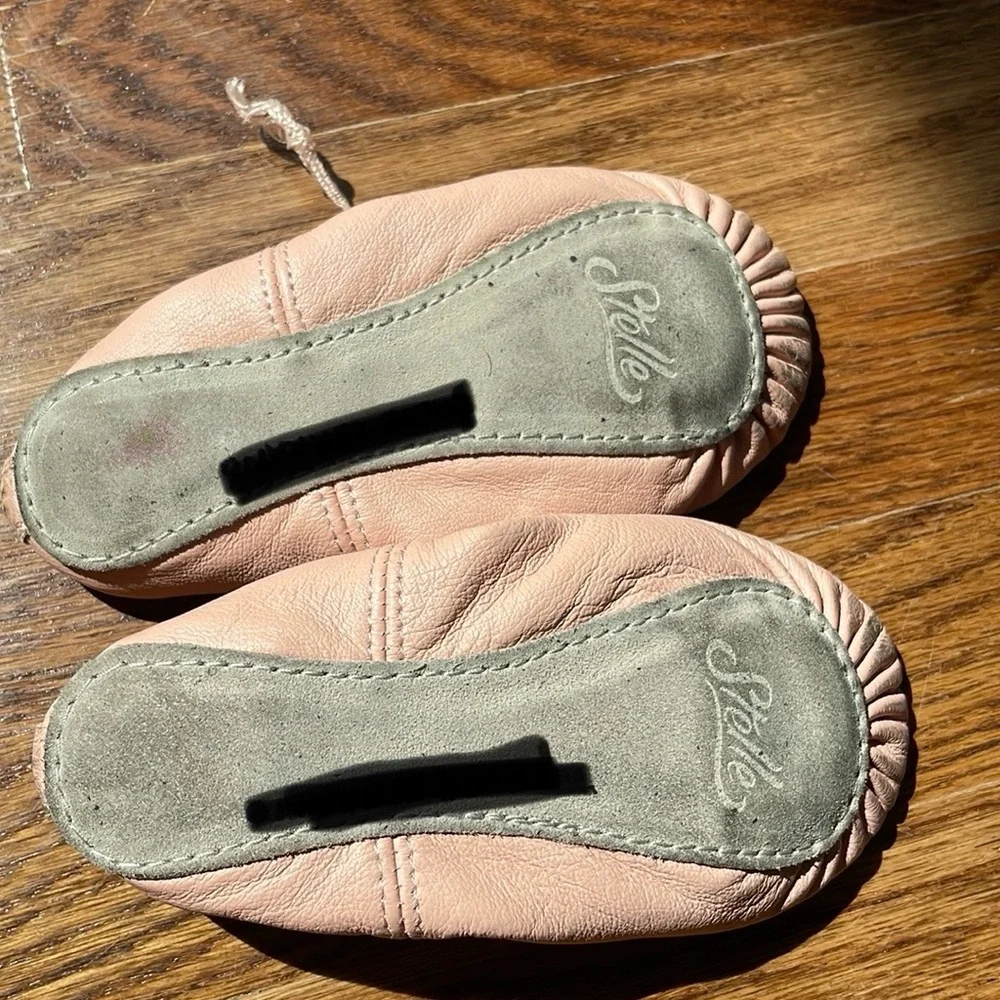 Kids Pink Ballet Slippers - Soft Leather Toddler Dance Shoes